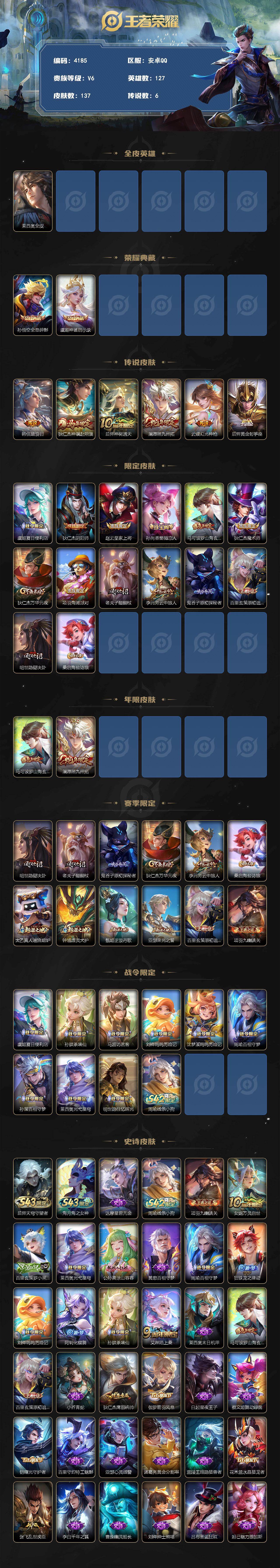 WZQM4307559王者荣耀账号详情图3