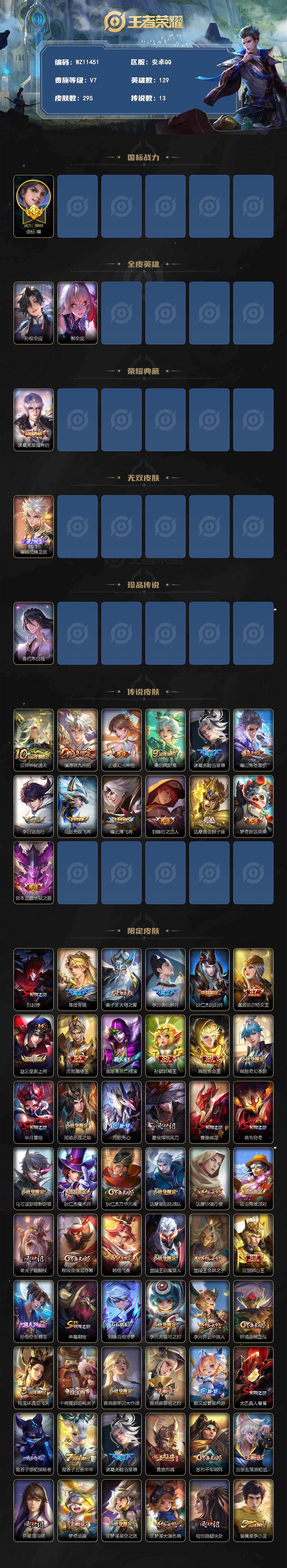 WZLX4324857王者荣耀账号详情图2