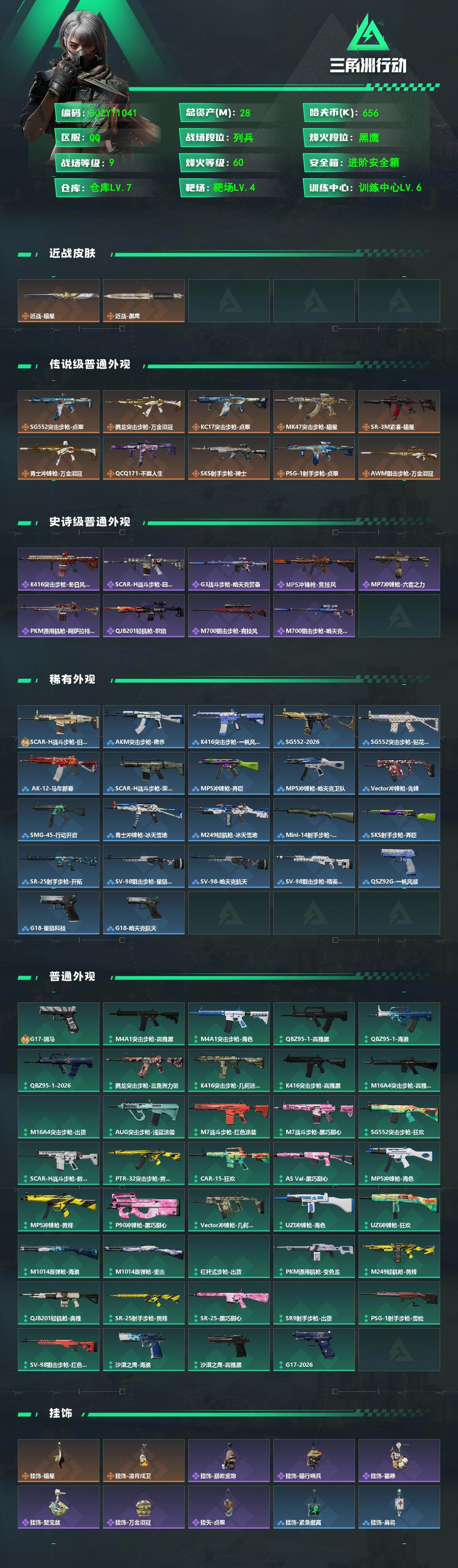 SJZEY498485三角洲行动账号详情图2