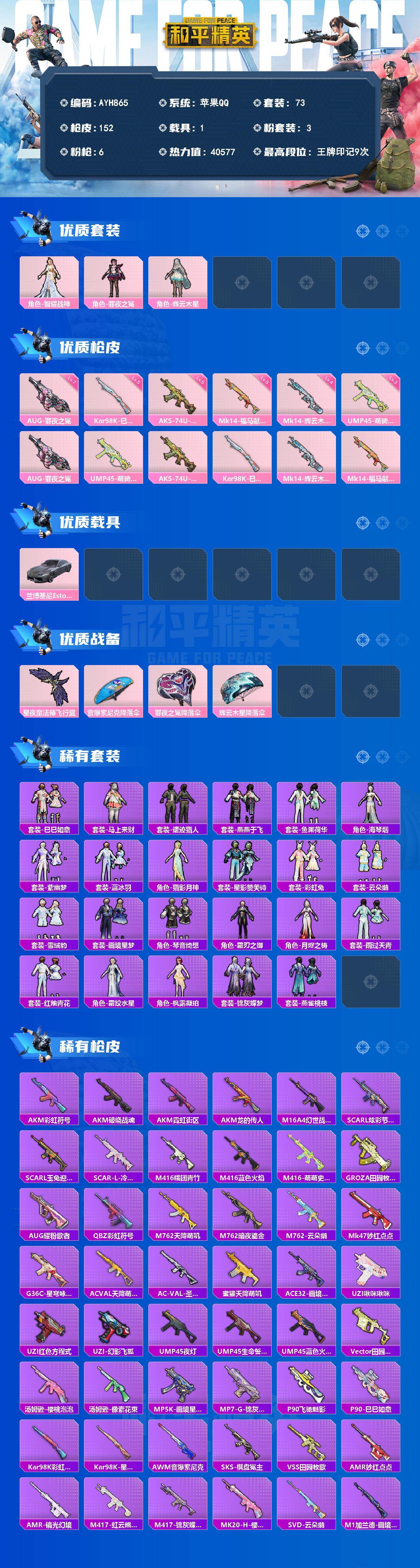 HPLE4175587和平精英账号详情图2