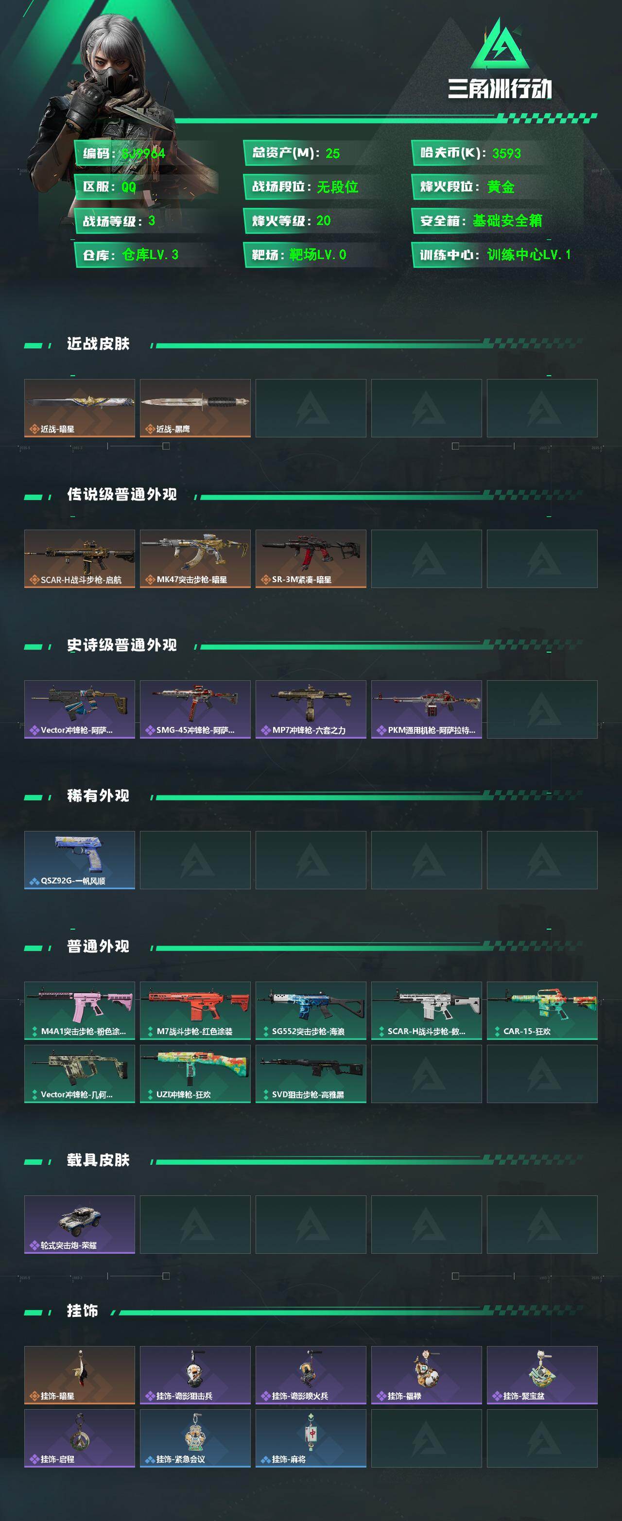 SJZQM499210三角洲行动账号详情图3