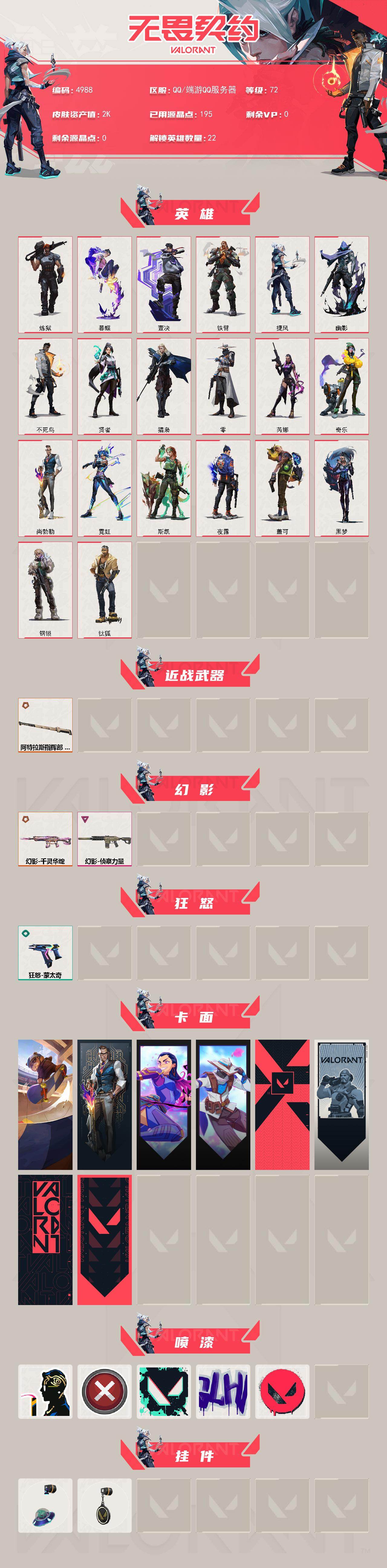 WWQXL431166无畏契约账号详情图2