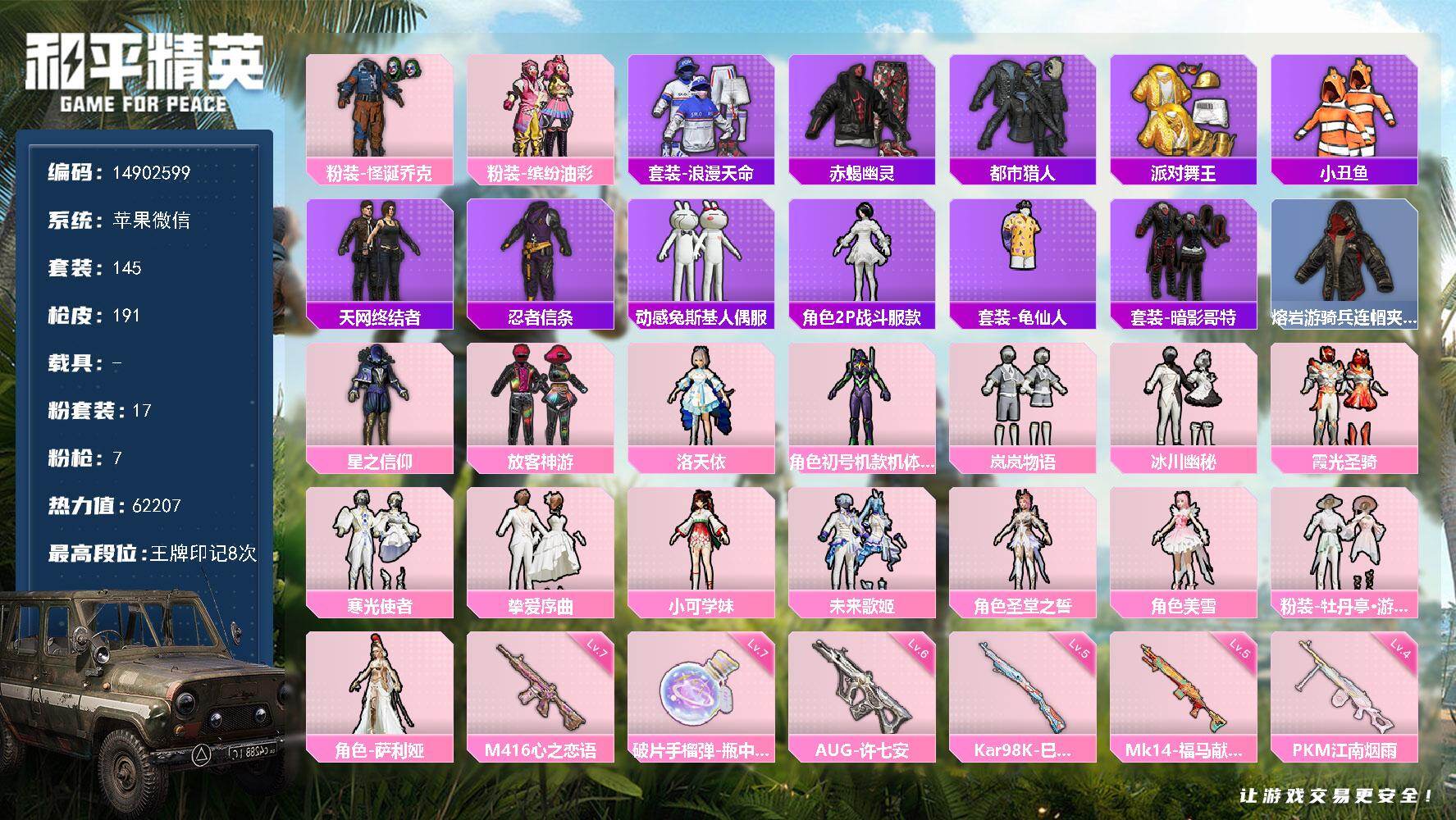 HPDN4173381和平精英账号详情图2