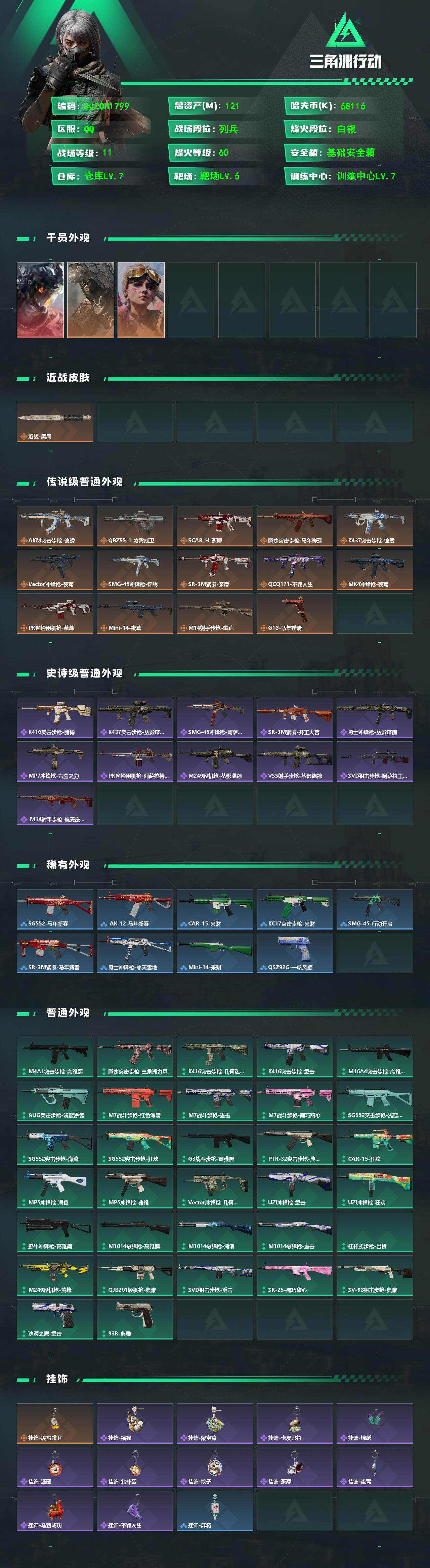 SJZEY497870三角洲行动账号详情图2 SJZEY497870三角洲行动账号详情图2