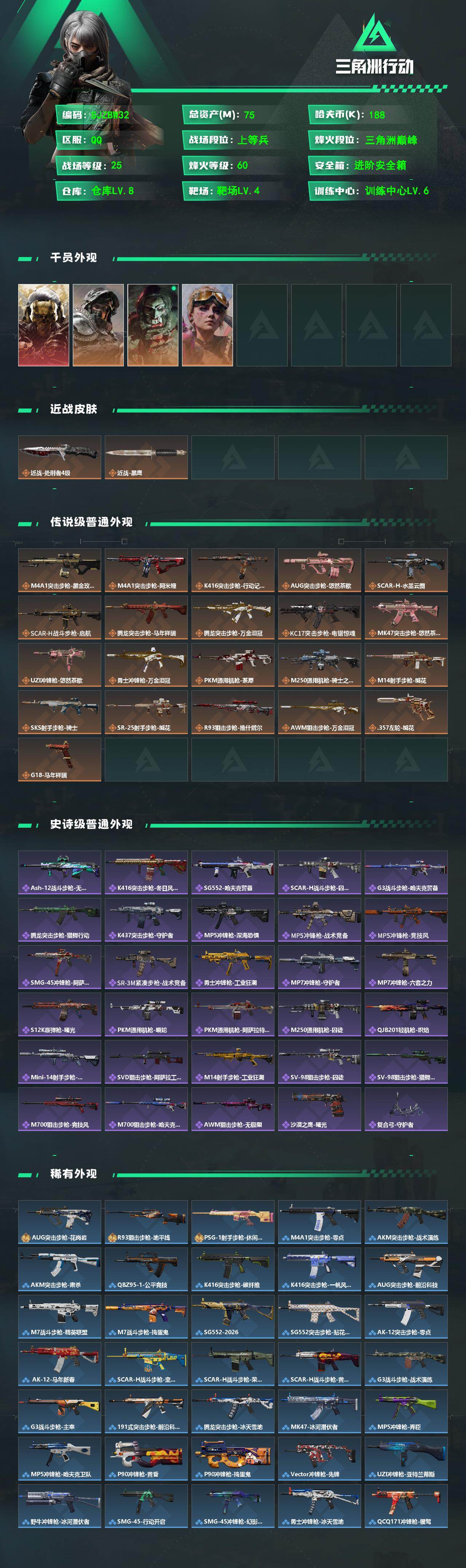 SJZQM498248三角洲行动账号详情图3