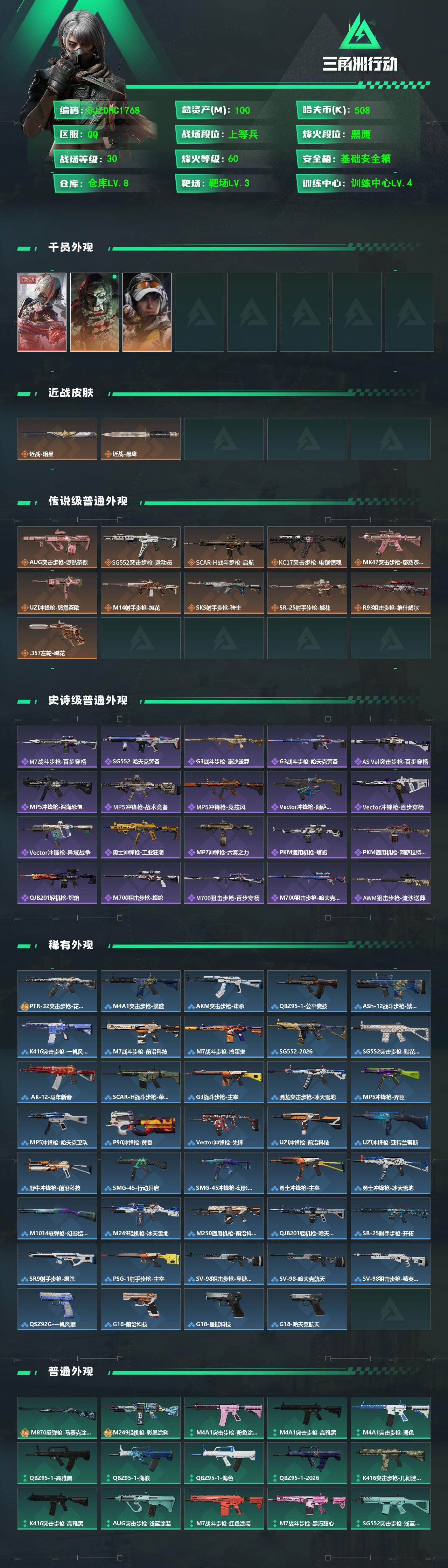 SJZQM4109248三角洲行动账号详情图3