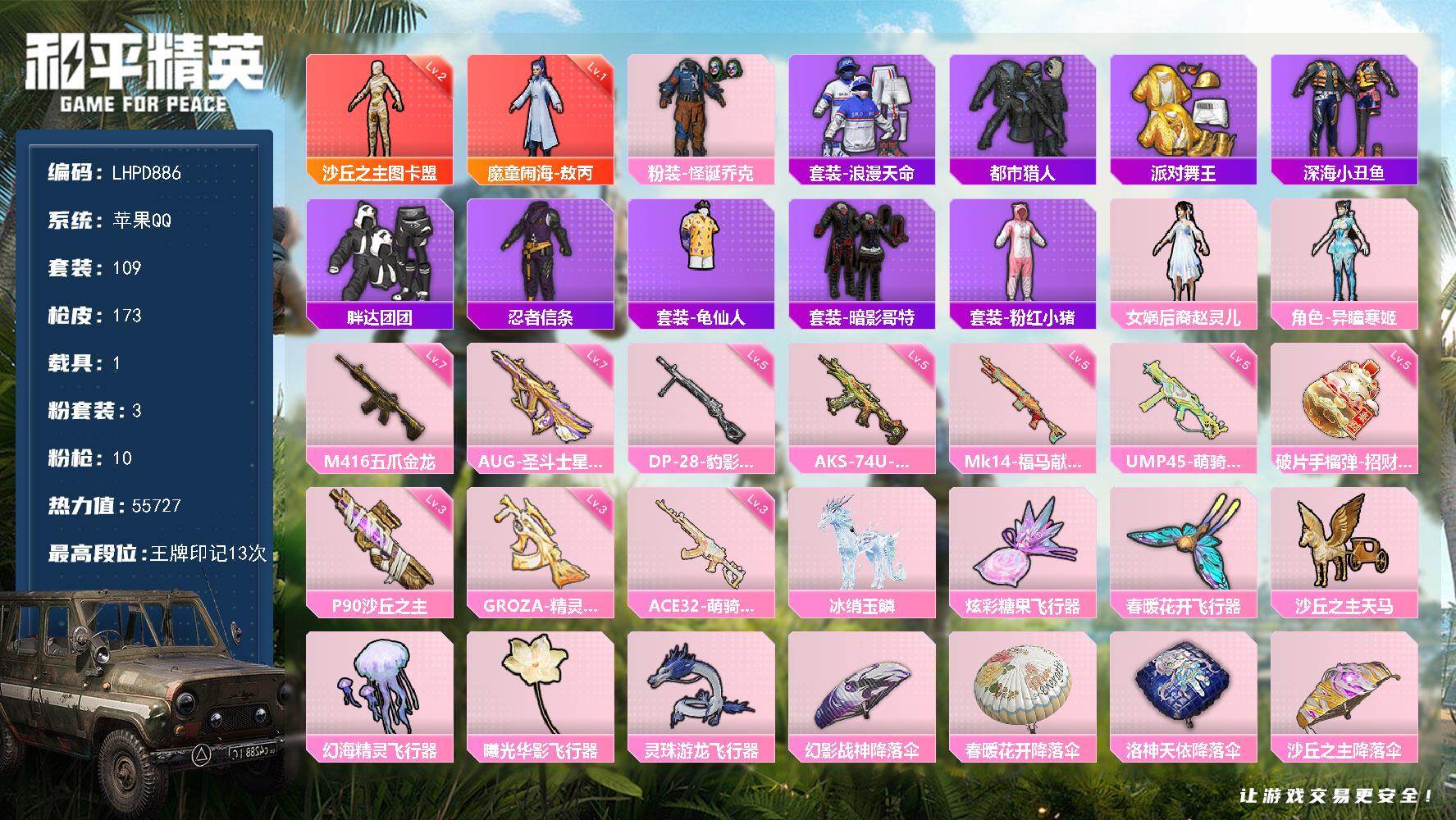 HPLX4173807和平精英账号详情图16