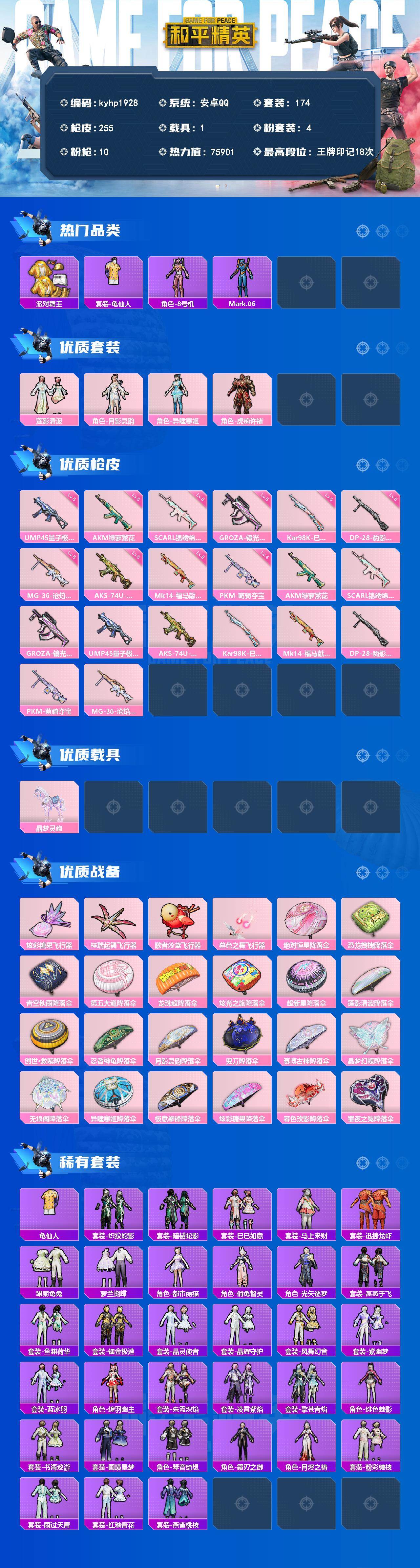 HPLX4174496和平精英账号详情图2