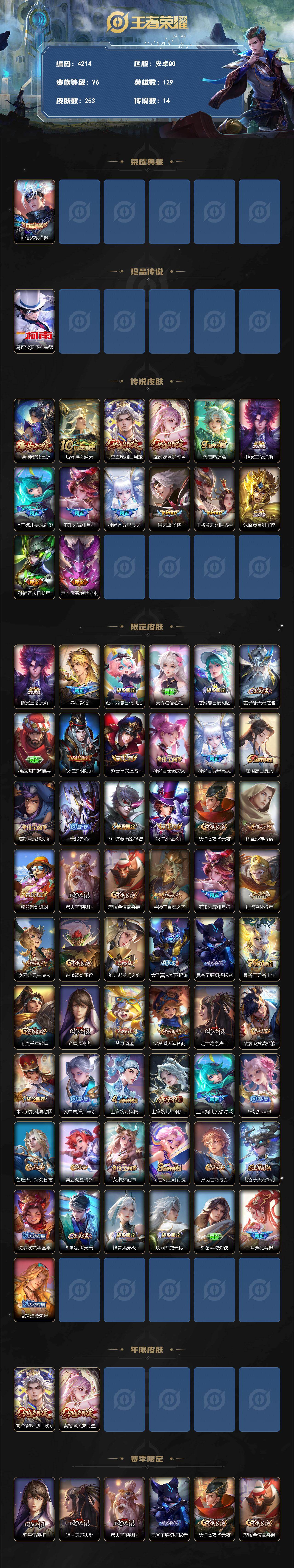 WZQM4307099王者荣耀账号详情图3