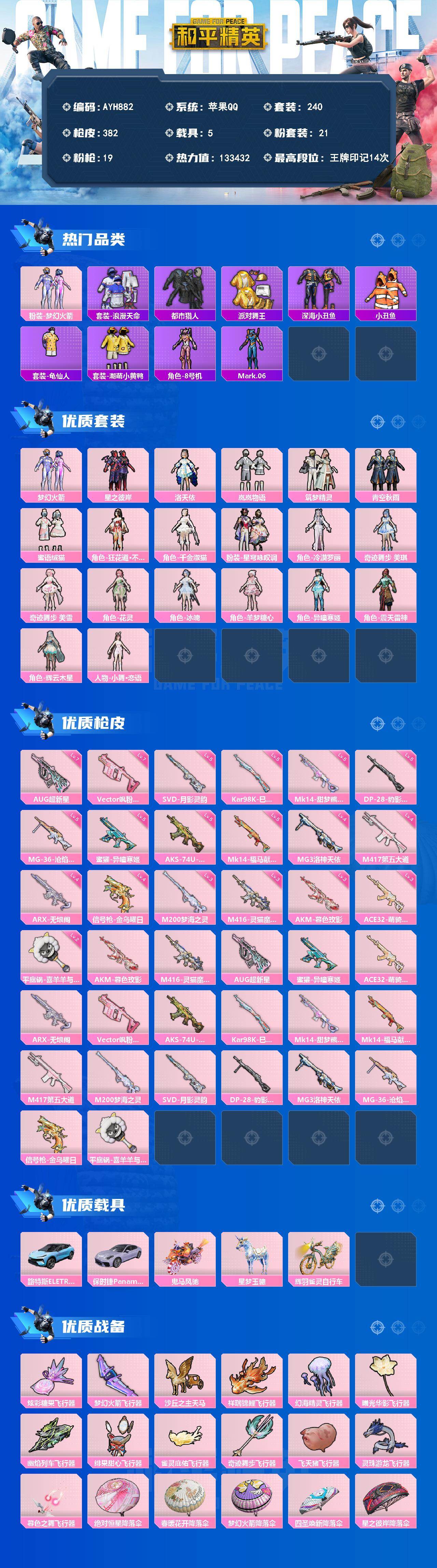 HPLX4177607和平精英账号详情图2