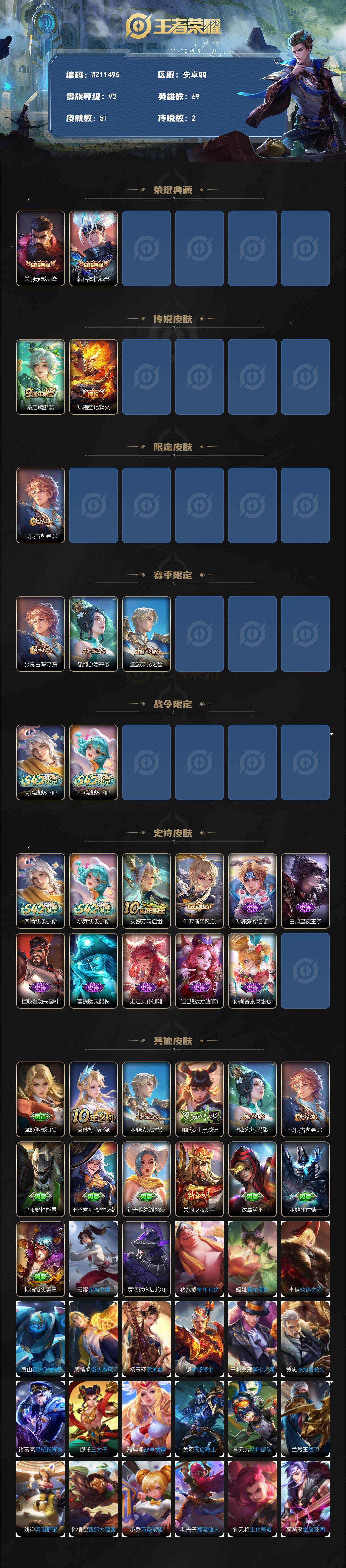 WZXS4333218王者荣耀账号详情图2