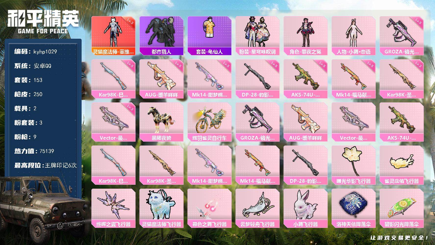 HPLX4175117和平精英账号详情图6