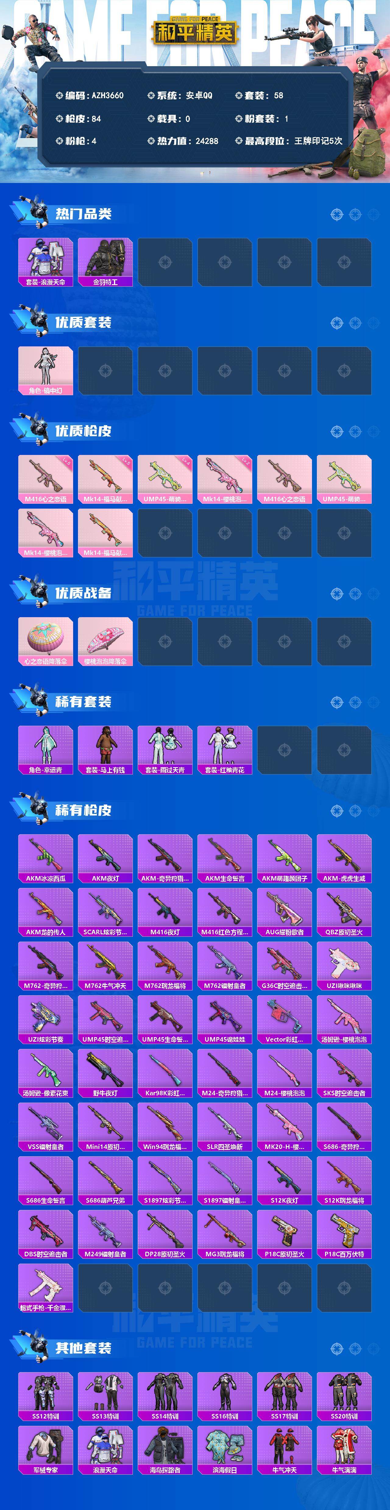 HPLX4174685和平精英账号详情图2