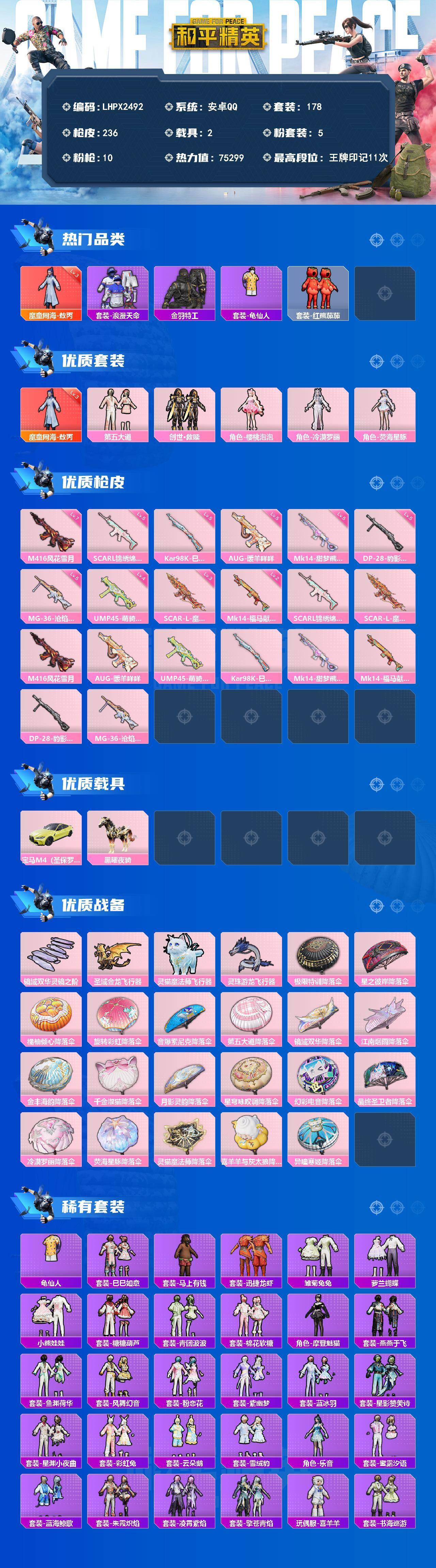 HPLE4176870和平精英账号详情图2