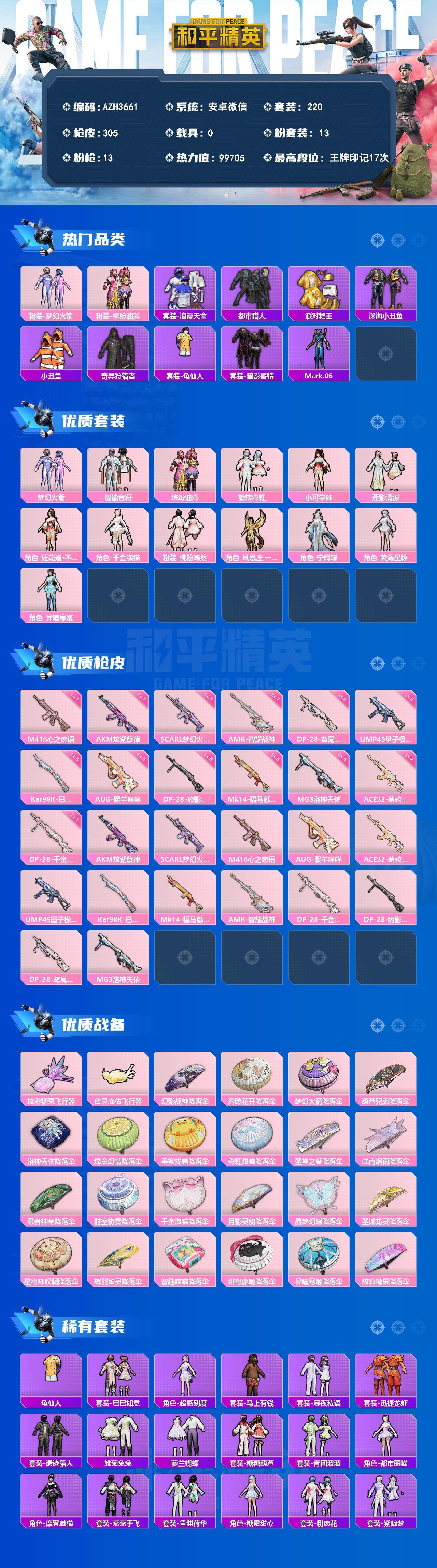 HPLX4174704和平精英账号详情图2