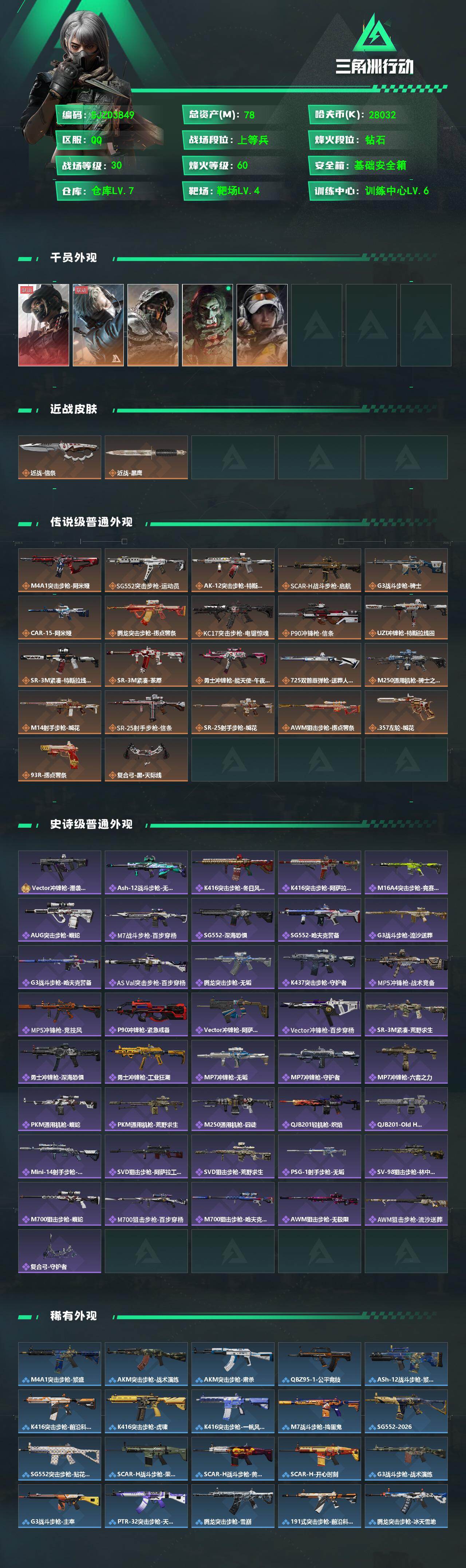 SJZQM498613三角洲行动账号详情图3