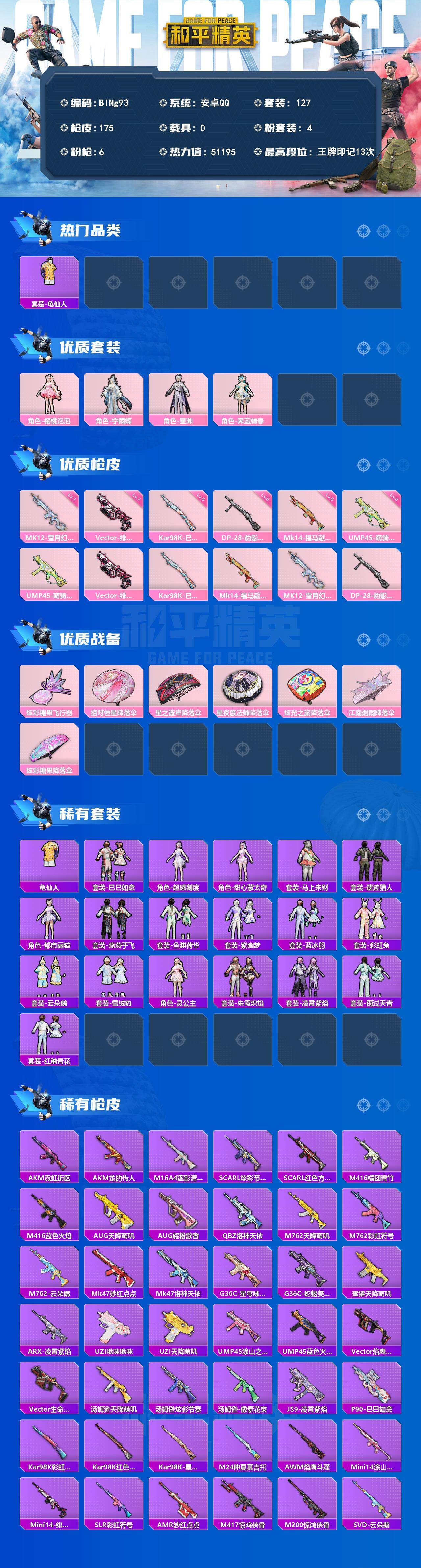 HPCMW4188511和平精英账号详情图2