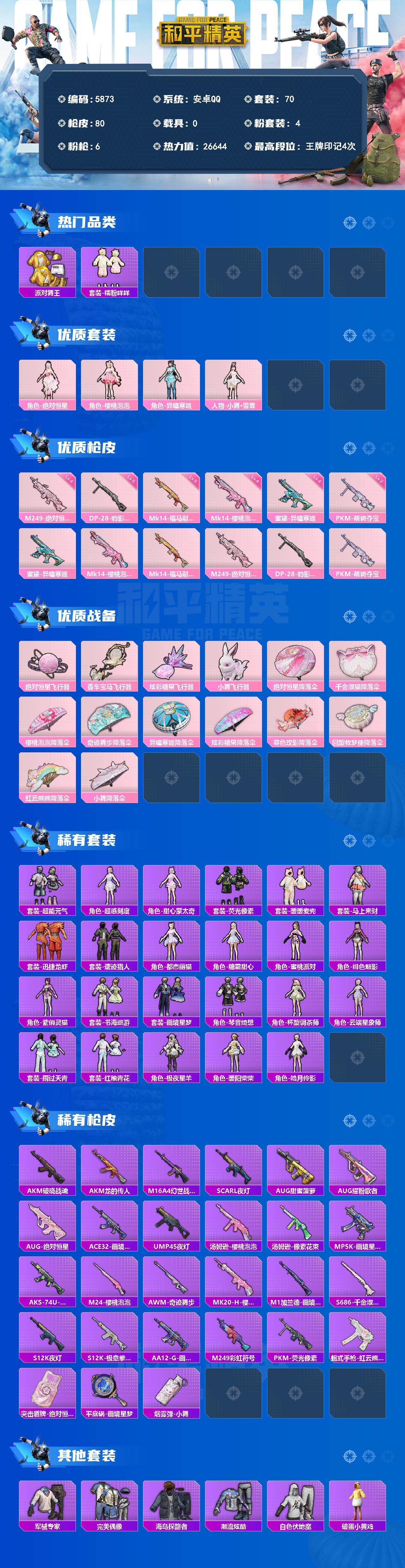 HPLX4175272和平精英账号详情图2