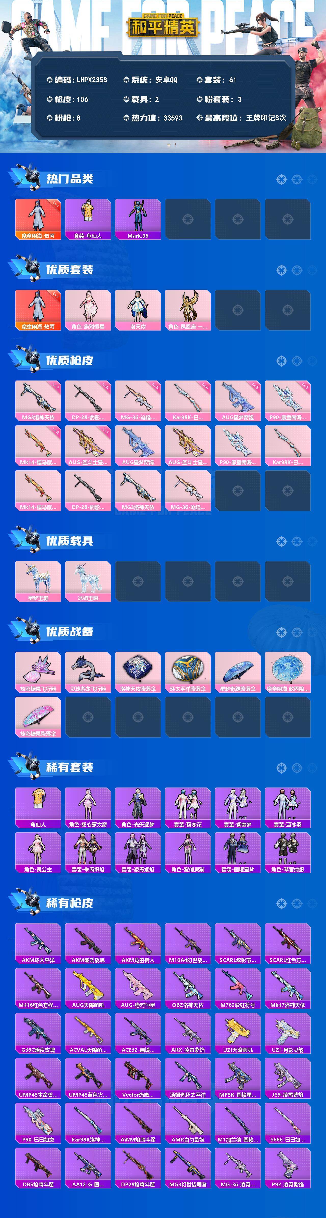 HPLX4175914和平精英账号详情图2