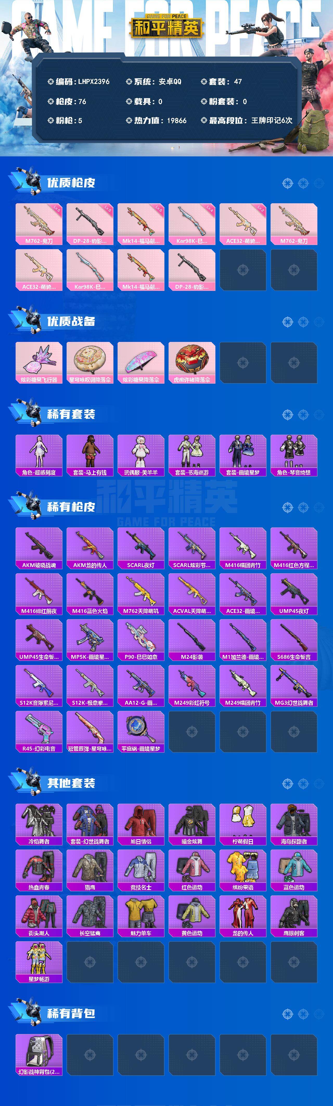 HPLX4175956和平精英账号详情图2