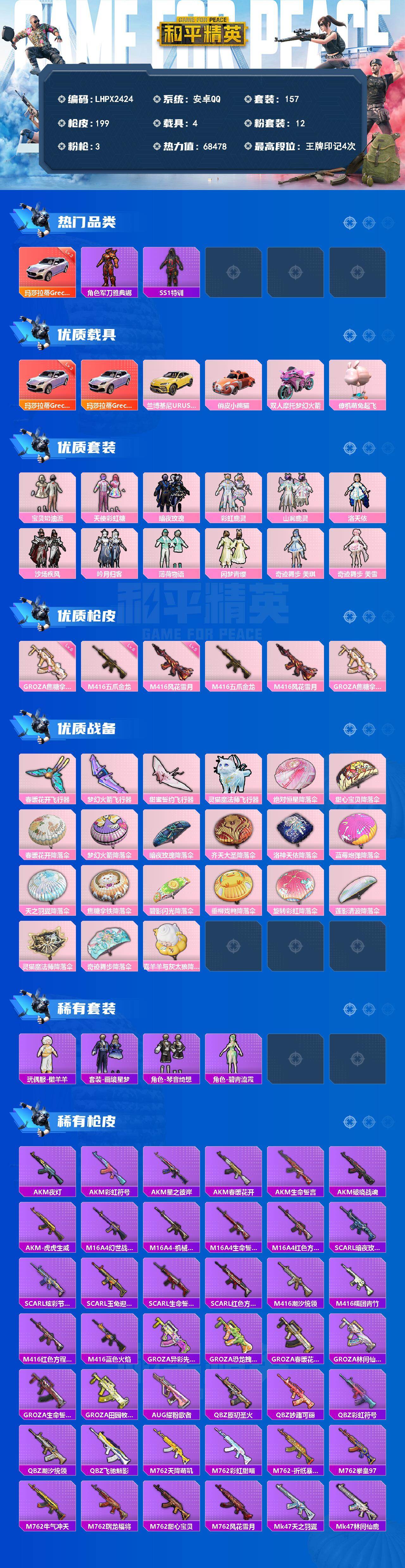 HPLE4175908和平精英账号详情图2