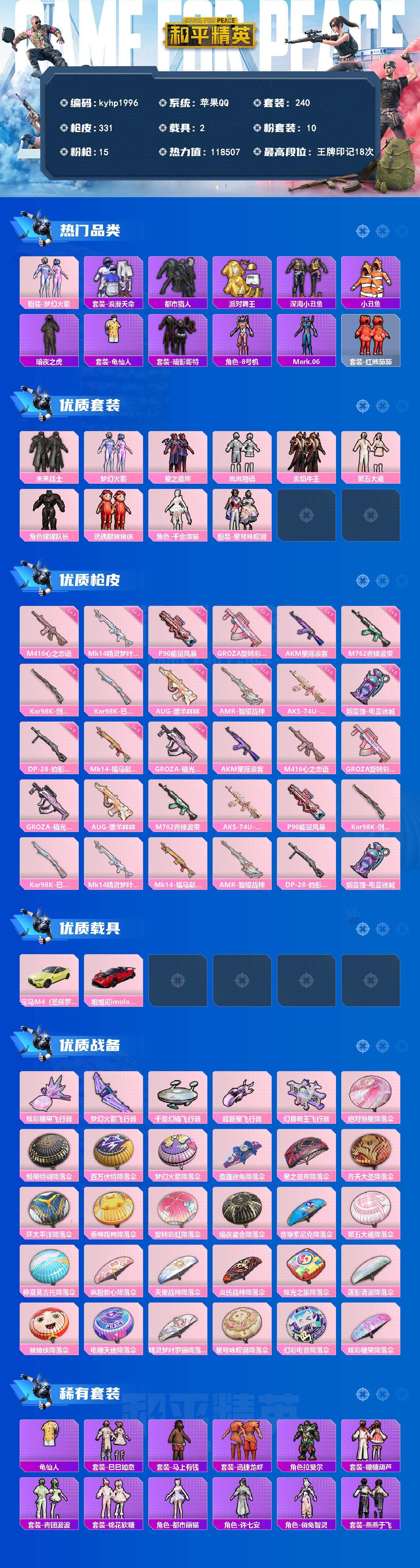 HPQM4175611和平精英账号详情图3