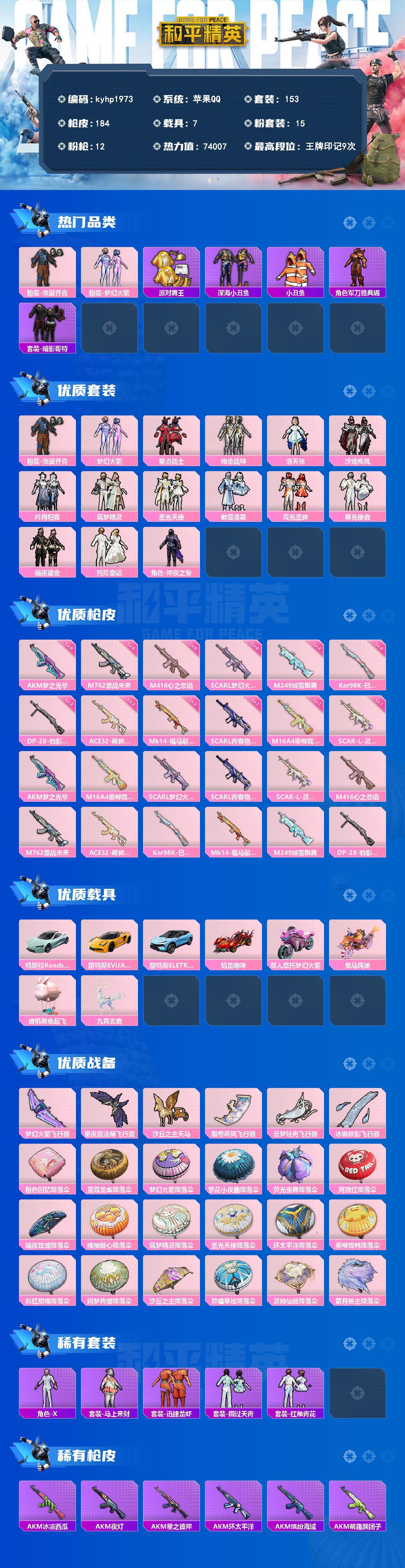 HPQM4175745和平精英账号详情图3