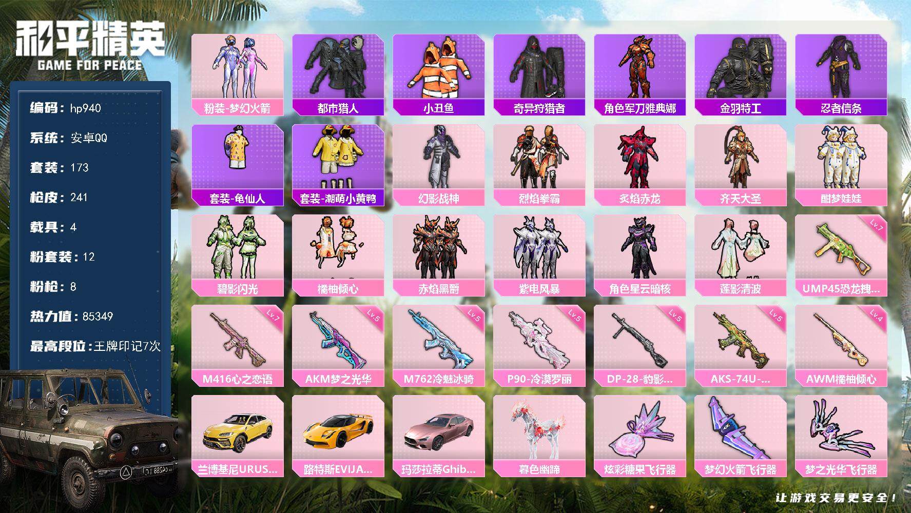 HPLX4176696和平精英账号详情图7 HPLX4176696和平精英账号详情图7