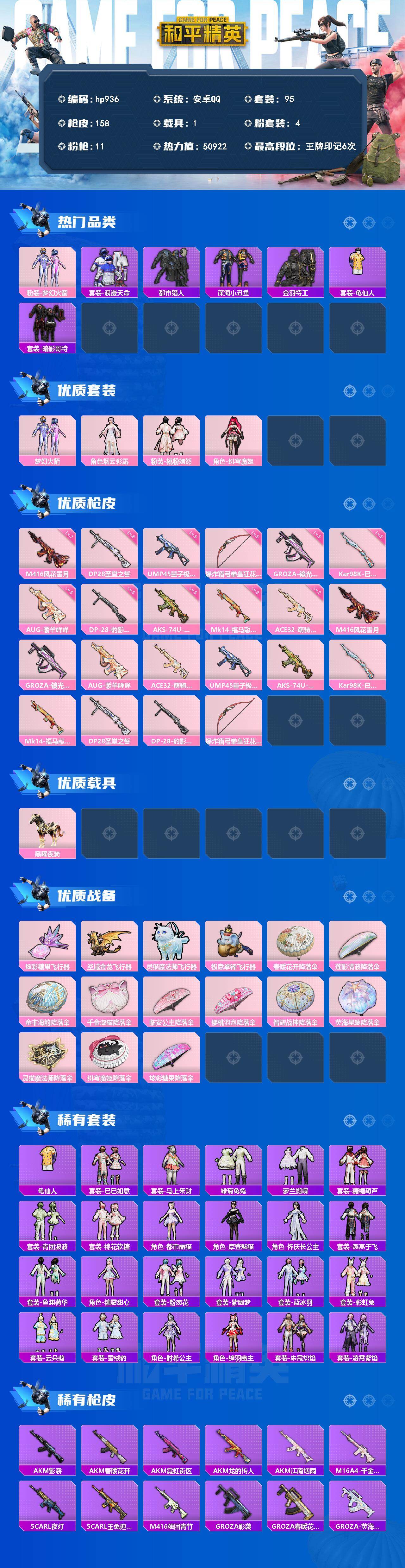 HPLX4176707和平精英账号详情图2