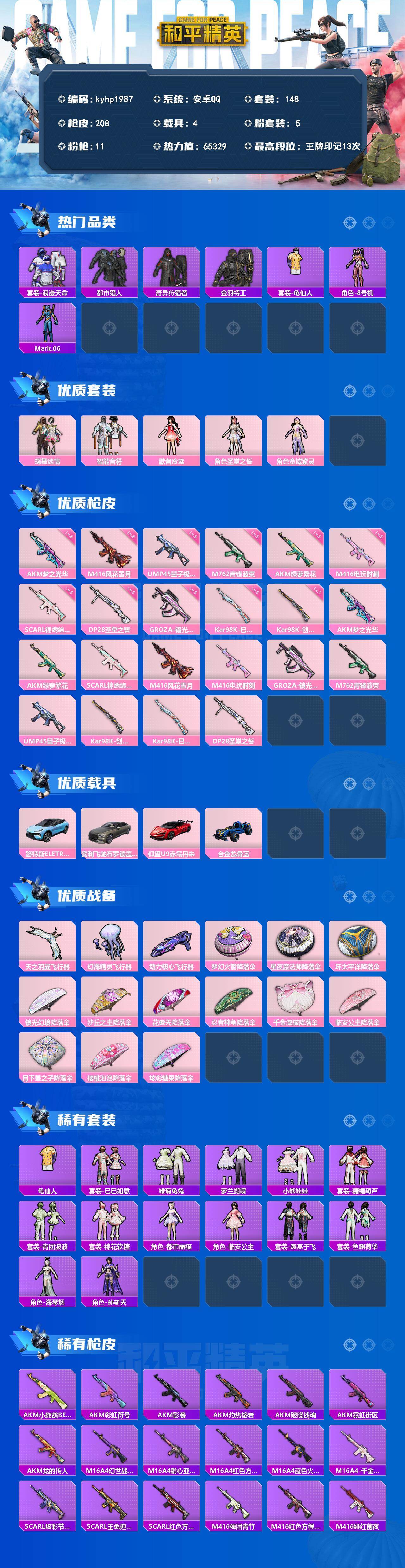 HPLX4175680和平精英账号详情图2