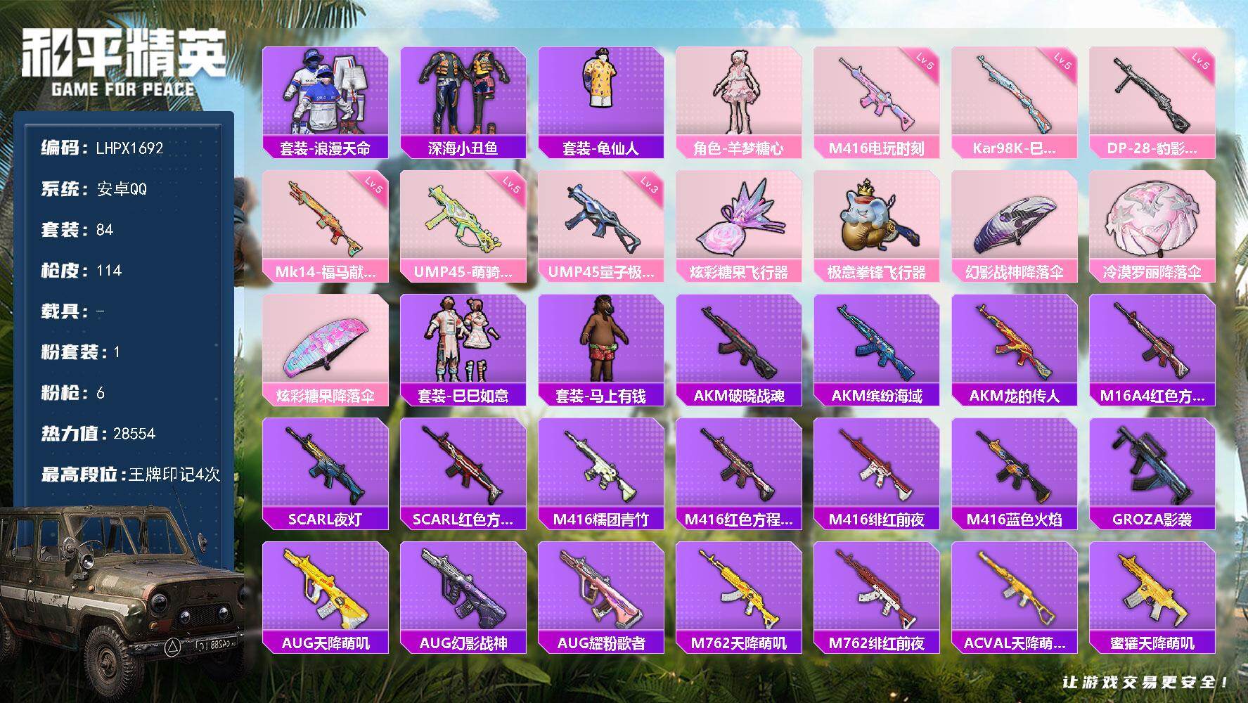 HPLX4175975和平精英账号详情图13