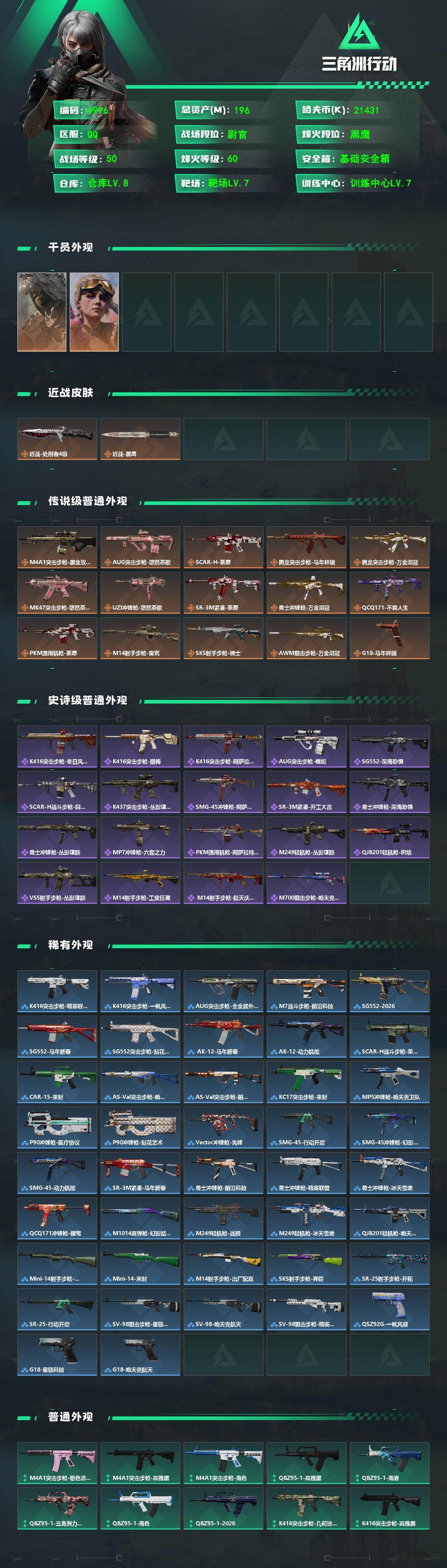 SJZPX499480三角洲行动账号详情图4