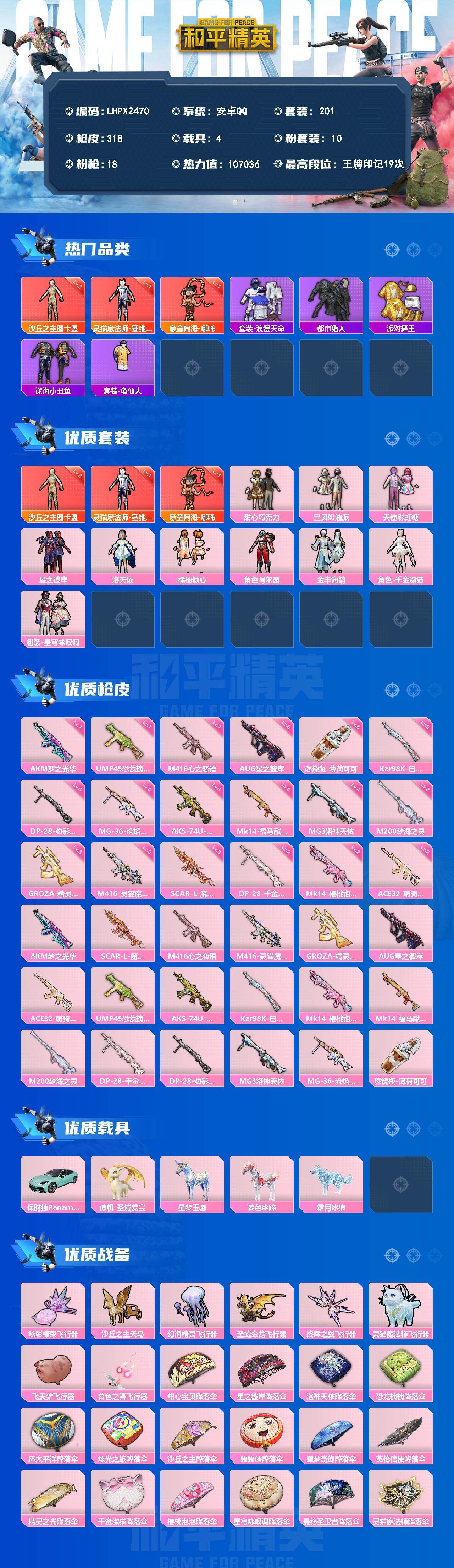 HPLE4175869和平精英账号详情图2