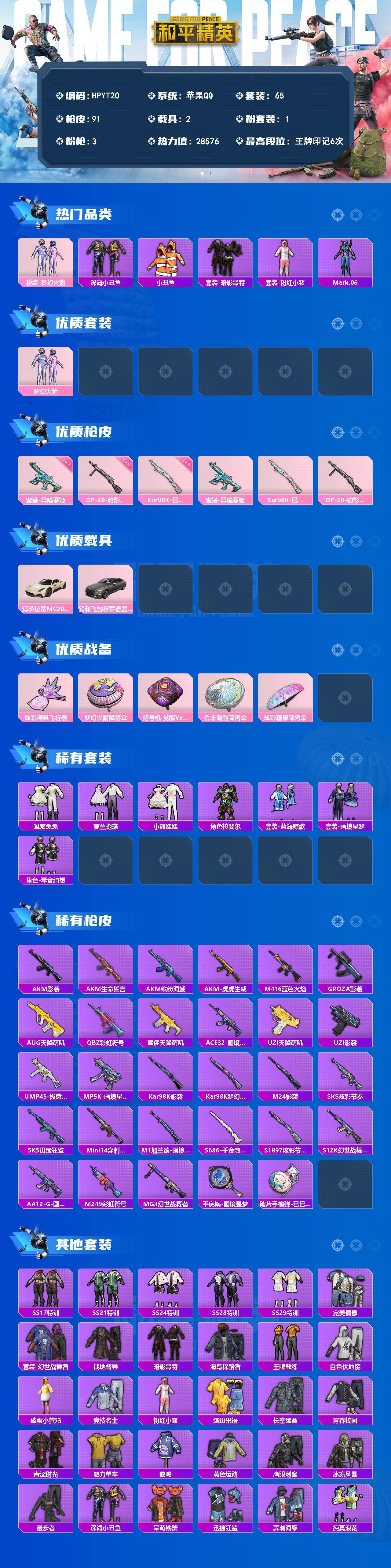 HPQM4176572和平精英账号详情图3
