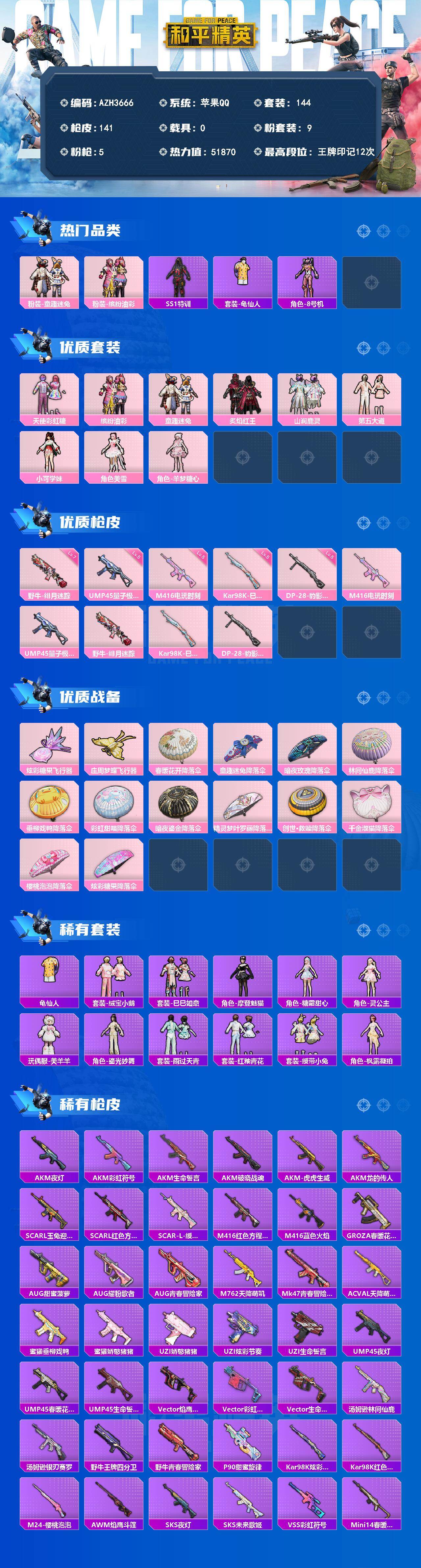 HPQM4176380和平精英账号详情图3