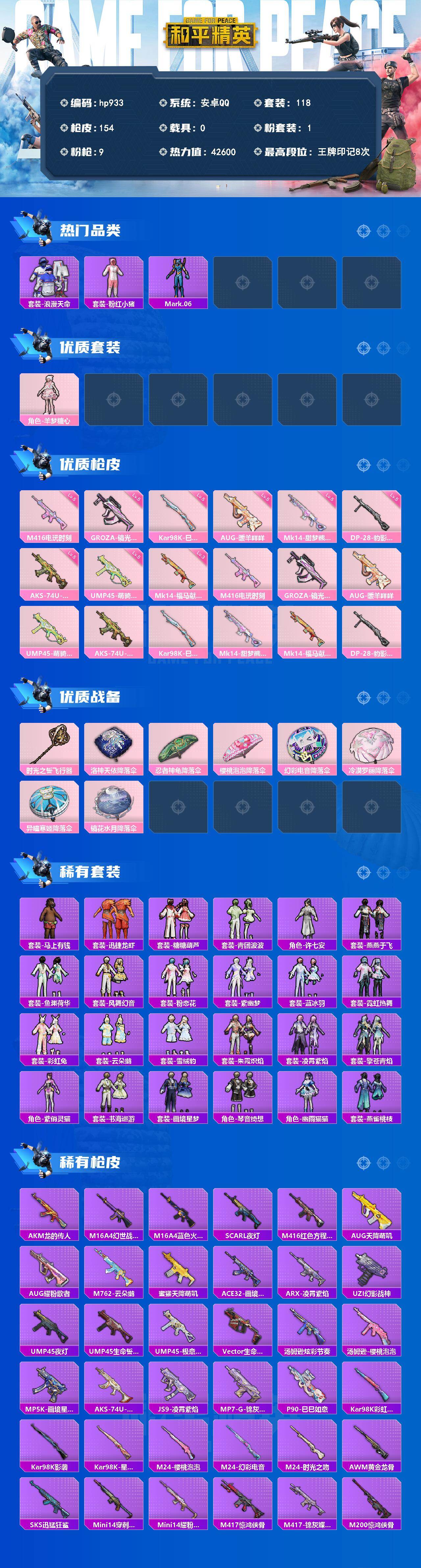 HPLX4176716和平精英账号详情图2