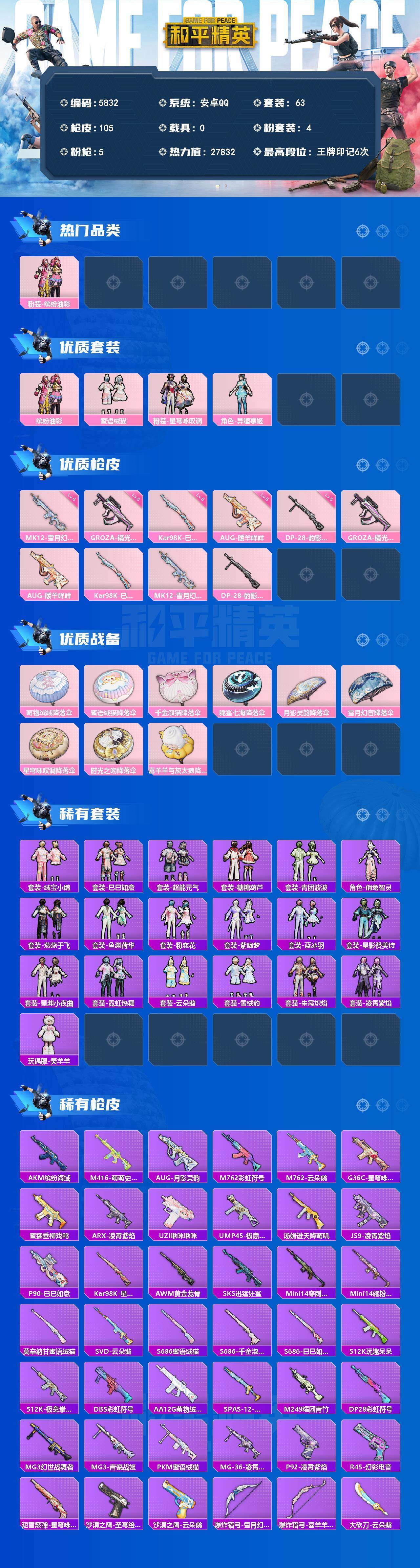 HPLX4176886和平精英账号详情图2