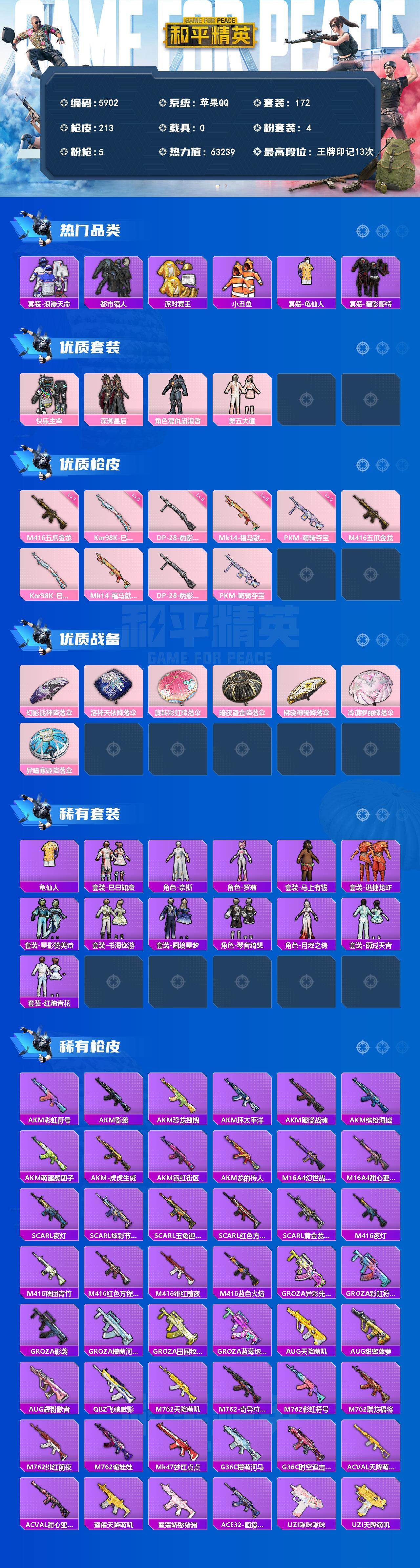 HPLX4176943和平精英账号详情图2