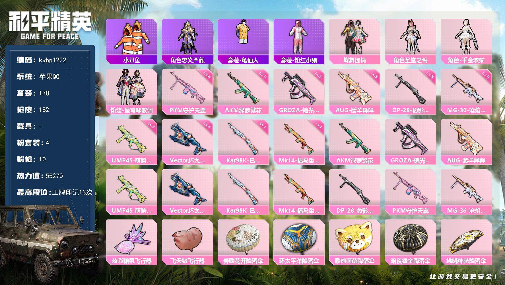 HPLX4176548和平精英账号详情图5