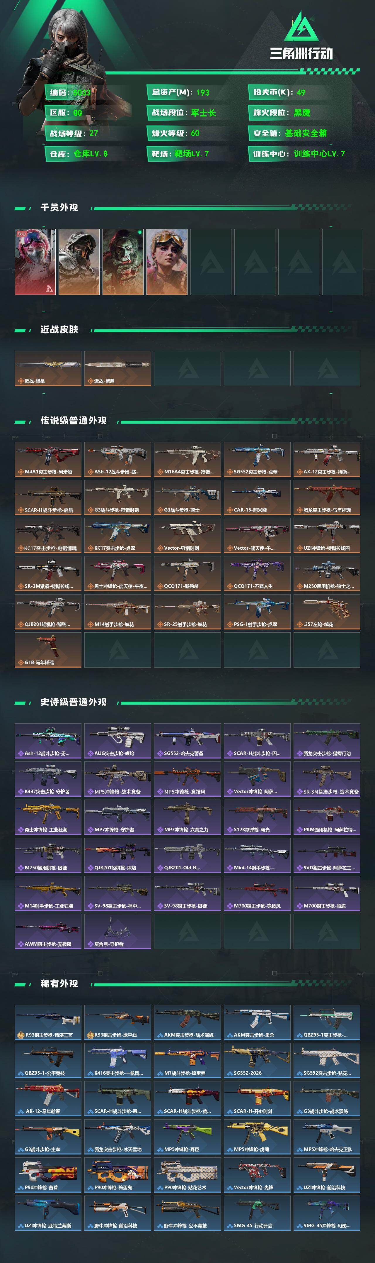 SJZPX499606三角洲行动账号详情图4