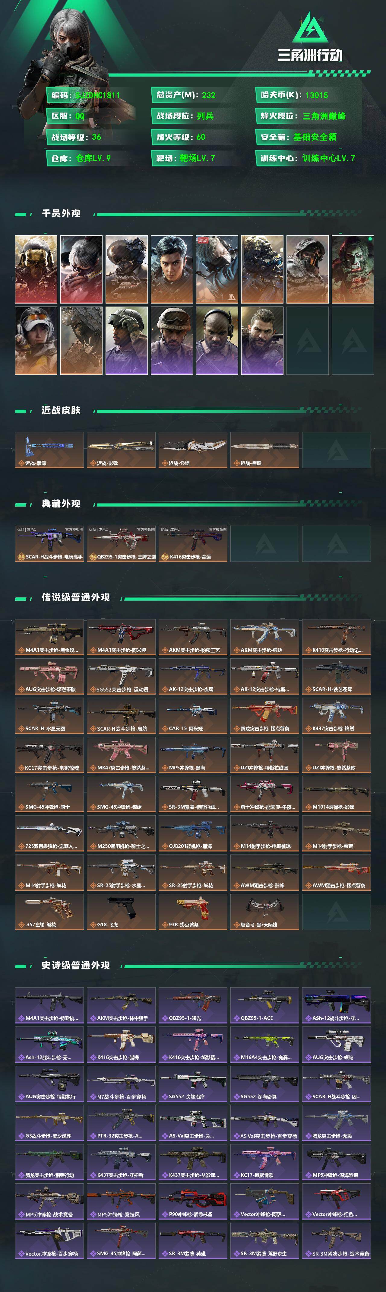 SJZQM4109636三角洲行动账号详情图3