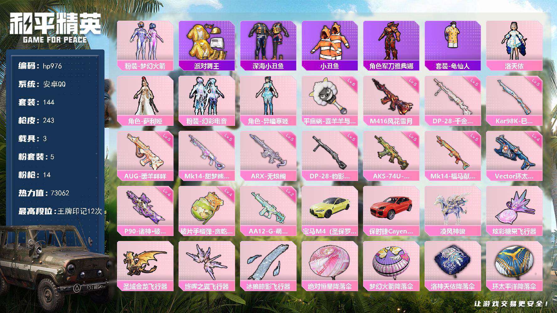 HPLX4177006和平精英账号详情图5 HPLX4177006和平精英账号详情图5