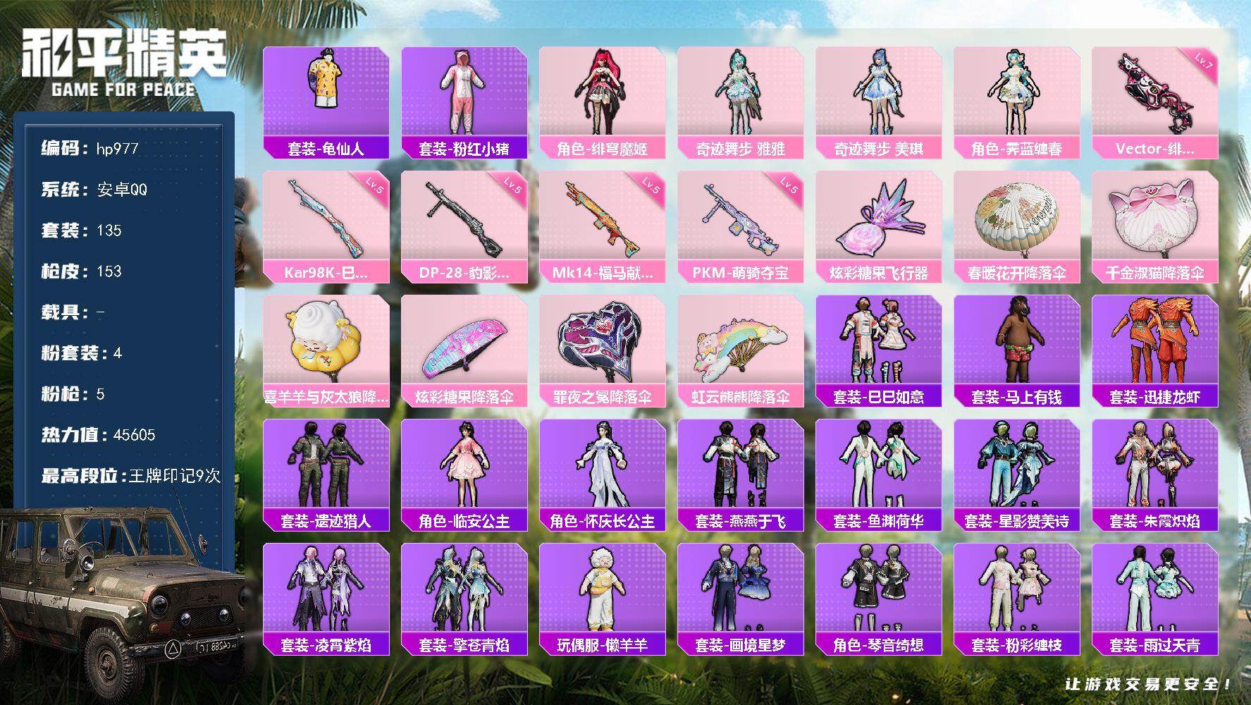 HPLX4177003和平精英账号详情图5