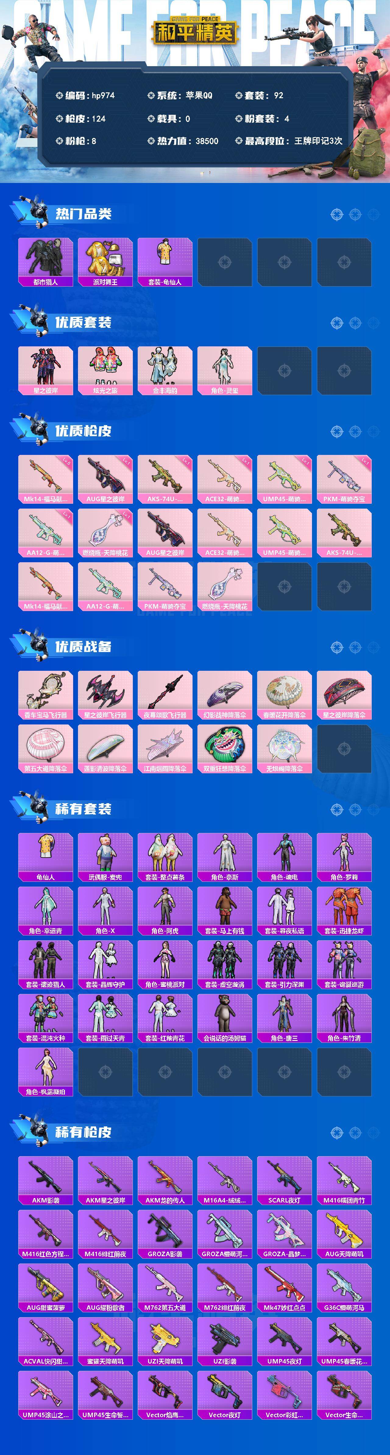 HPLX4177010和平精英账号详情图2