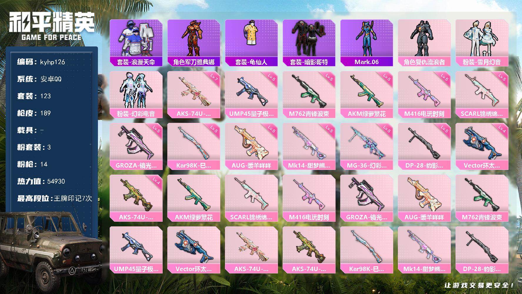 HPLX4177154和平精英账号详情图5