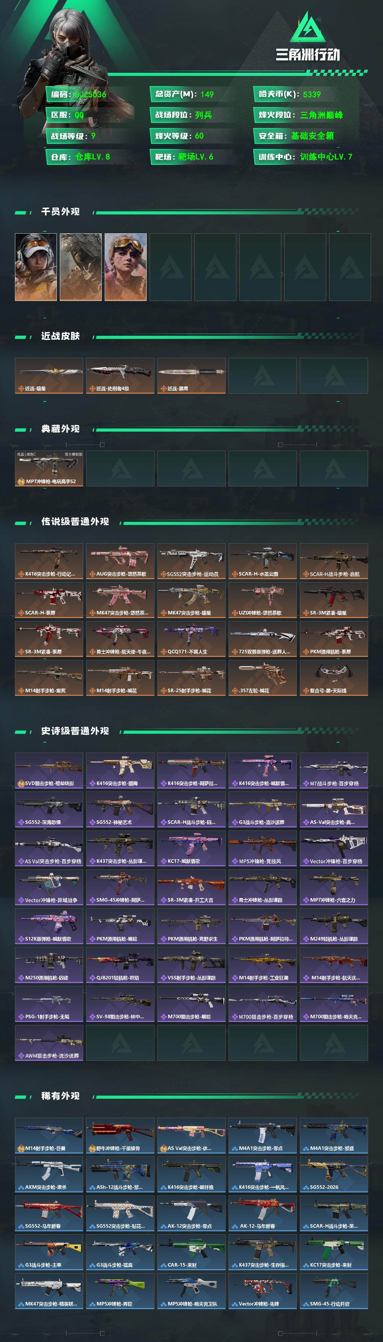 SJZQM4100163三角洲行动账号详情图3