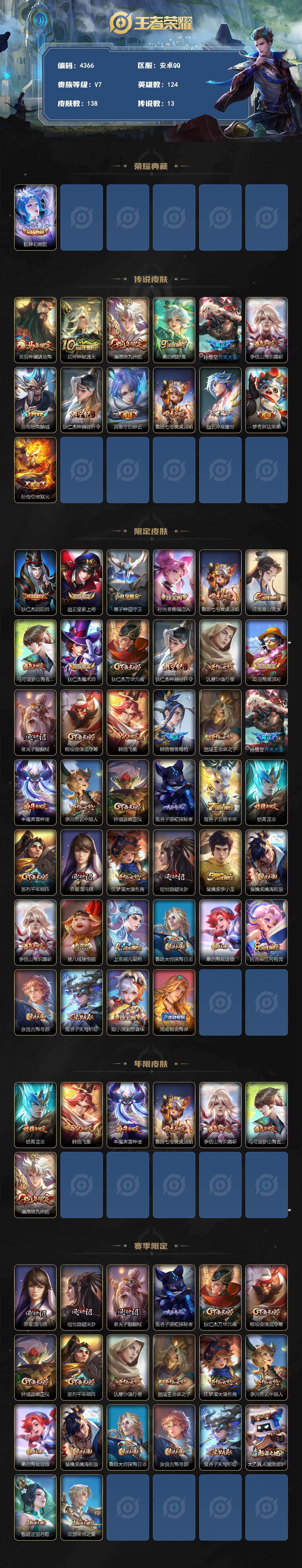 WZQM4313299王者荣耀账号详情图3