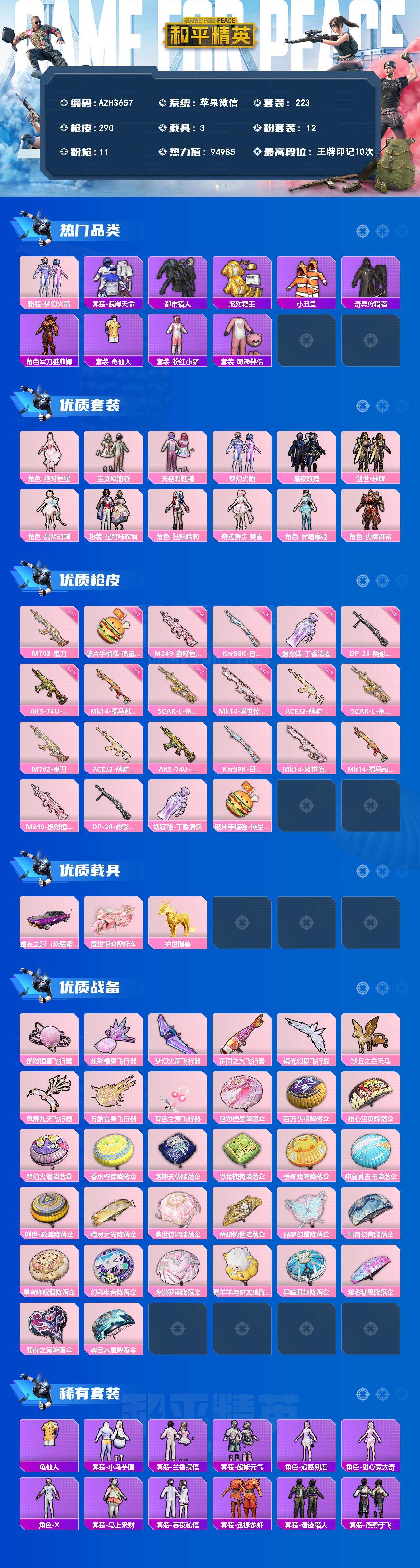 HPLX4177977和平精英账号详情图2