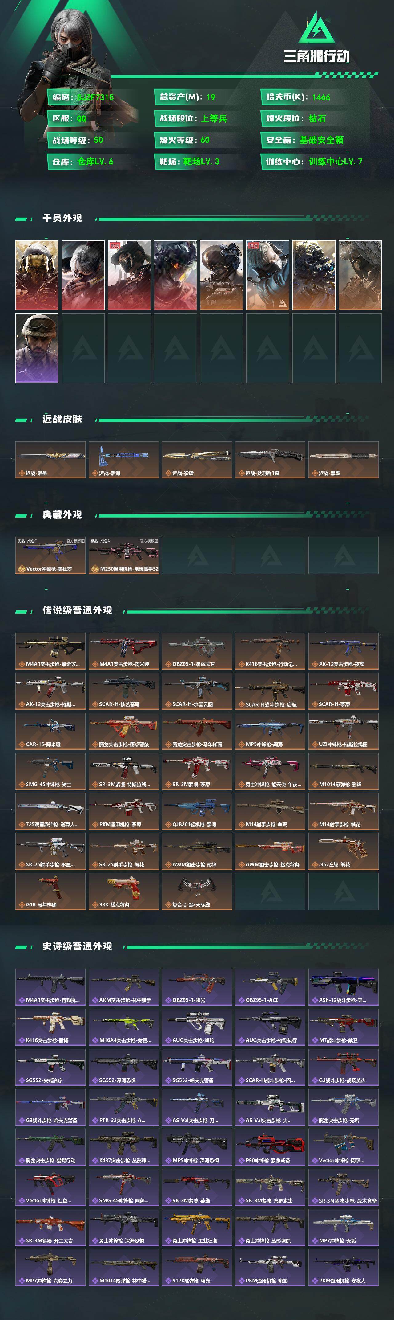 SJZQM494438三角洲行动账号详情图3