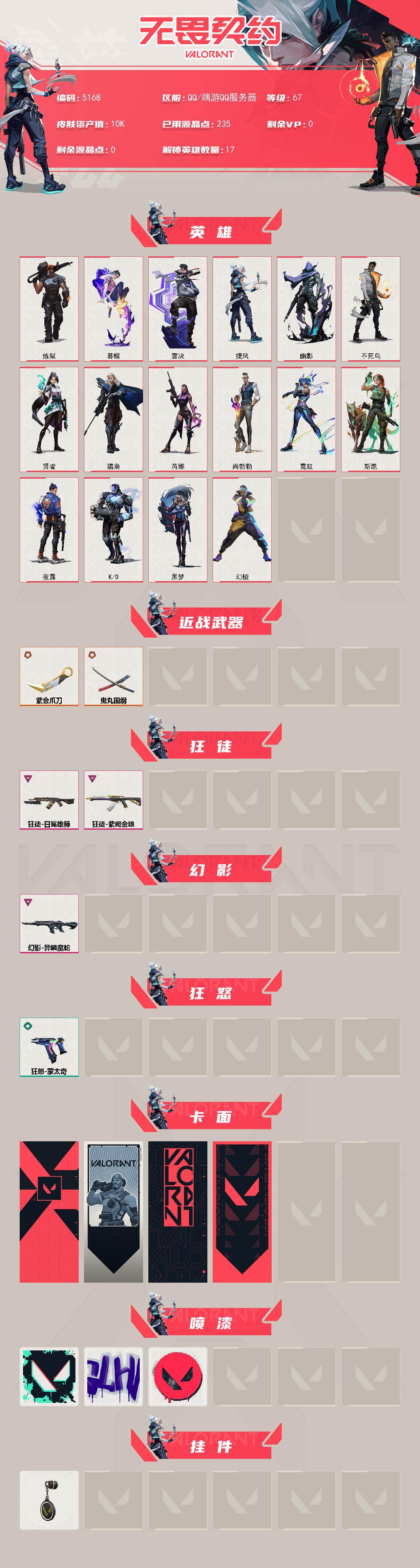 WWQXL432342无畏契约账号详情图2